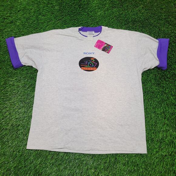 Vintage 90s Sony Autosound T-Shirt Mens XL NOS Deadstock Single-Stitch - Picture 1 of 14